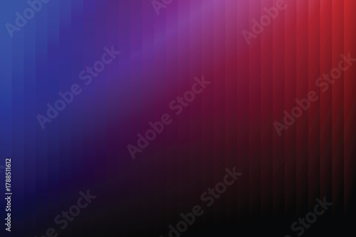 Abstract mosaic of deep blue transitioning to rich magenta and fiery red hues creating a vibrant and moody digital art background