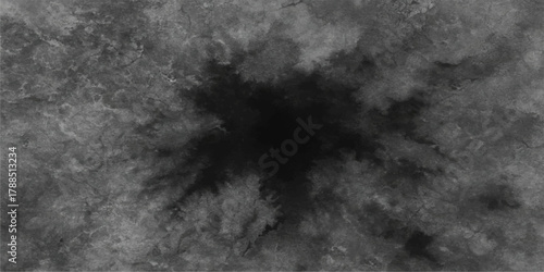 Dark, abstract smoke clouds explode against a white night sky texture, like a black hole in a wall
