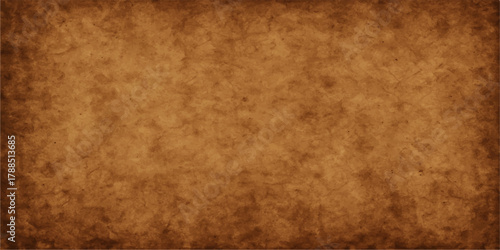 Antique, brown parchment paper texture with a worn, grungy, and stained vintage sheet surface