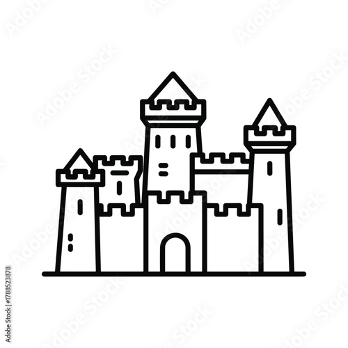Castle with towers