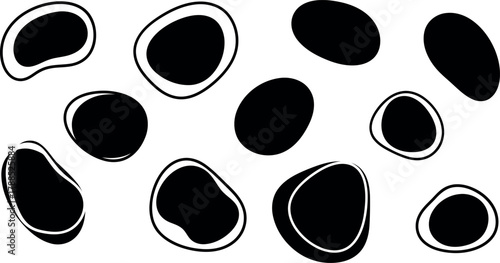 Blob irregular shapes vector collection Vector