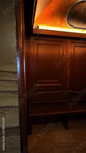 Street at night. Walking the streets at night. Milan, Italy.