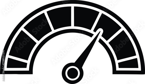 Energy efficiency meter icon silhouette