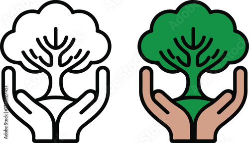 Forest protection icon for business
