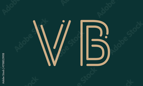 VB V vb initial logo | initial based abstract modern minimal creative logo, vector template image. luxury logotype logo, real estate homie logo. typography logo. initials logo