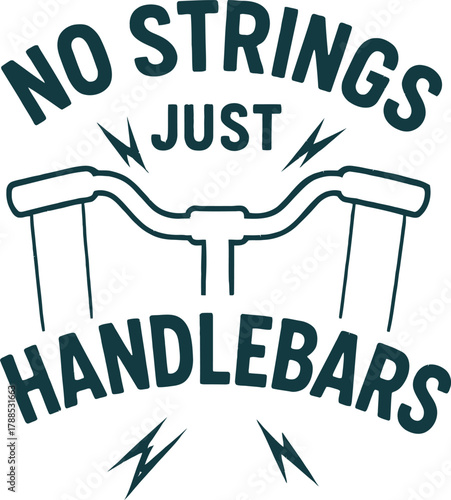 Handlebars Freedom Biker Lifestyle Typography