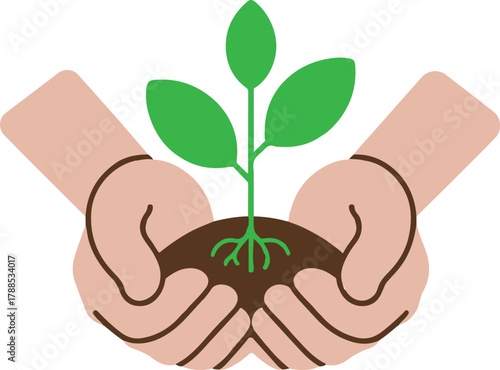 Tree planting logo icon