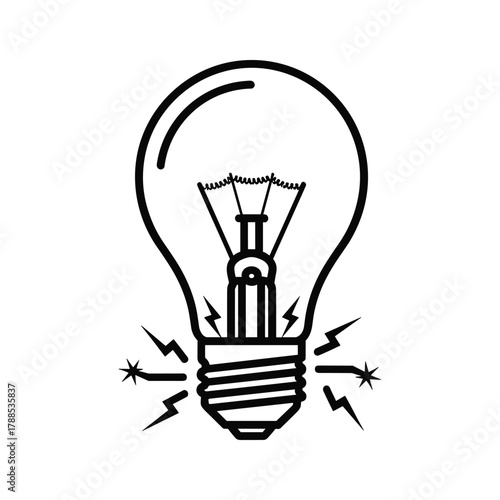 Light bulb with electrical sparks