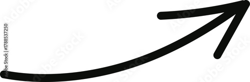 A simple and elegant arrow doodle, pointing the way forward with a sense of direction and purpose in a minimalist style