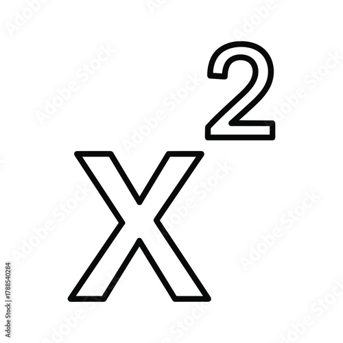 X squared symbol