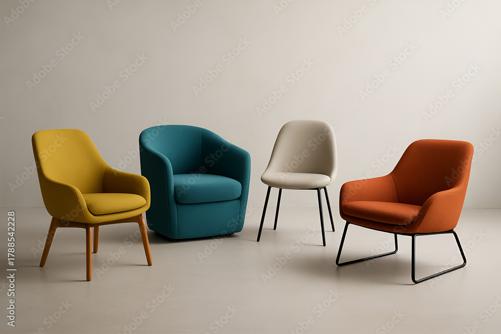Obraz premium red chairs in a row