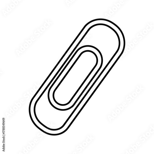 Paper clip icon, office supply for document