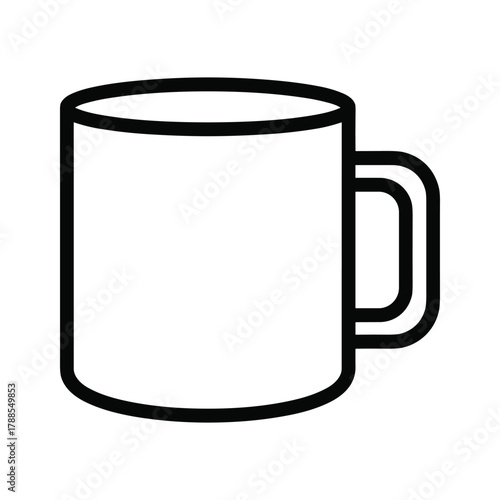 Simple mug illustration for beverage or drink