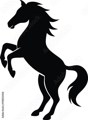 rearing horse silhouette icon