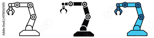 Robotic arm icon vector. precision and innovation symbol. vector illustration.