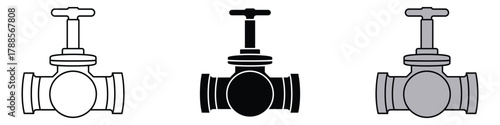 Valve icon vector. engineering schematics and plumbing symbol. vector illustration.