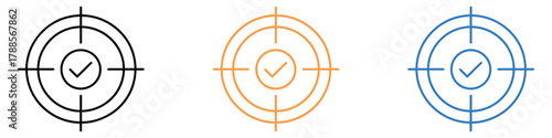 Accuracy icon vector. success and achievement symbol. vector illustration.