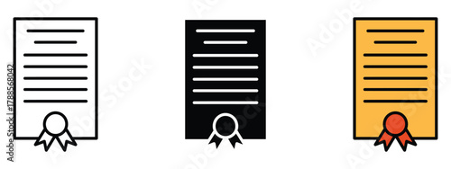Declarations icon vector. business contracts and official certification symbol. vector illustration.
