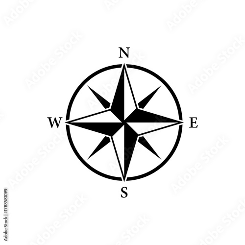 pole star or polaris logo icon eps