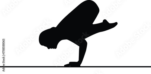 Yoga Vector of Girl Practicing Meditation Pose – Hand-Drawn Black and White