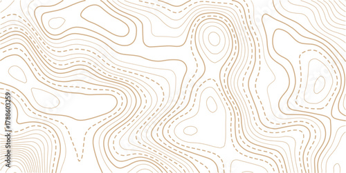 Topographic map background. Geographic line map with elevation assignments.Topographic map ,abstract height lines on white background ,vector.