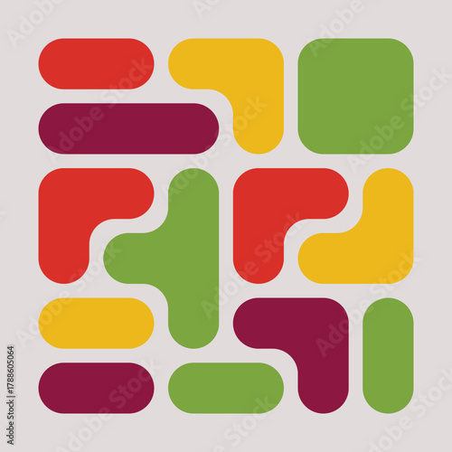 bento grid collage layout blocks seamless geometric pattern