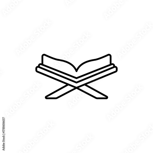Al quran simple flat icon vector illustration