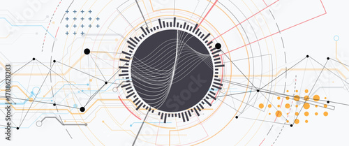 Technology concept background and network security