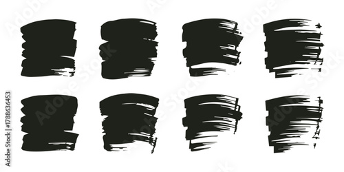 brushstroke vector strokes set paint texture elements pack