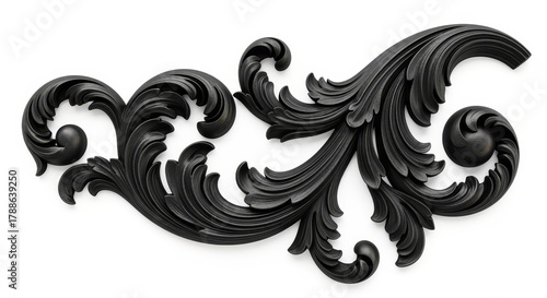 Victorian Style Floral Ornament for Invitation, Logo, and Frame Design