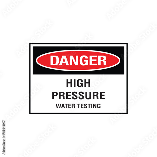 Danger High Pressure Sign: Mandatory Warning Banner for Equipment Failure Explosion Risk