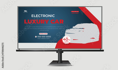 Winter Limited Big Offer Luxury Car Billboard Design Template