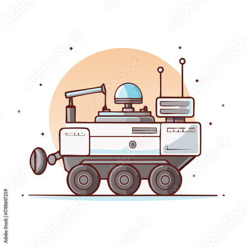 Advanced scientific exploration rover with robotic arm and dome antenna