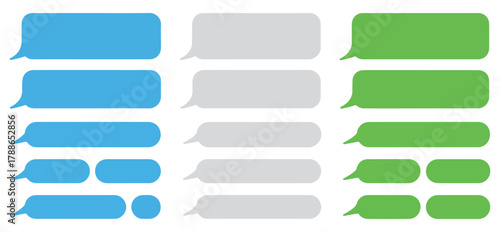 social chat message icon set
