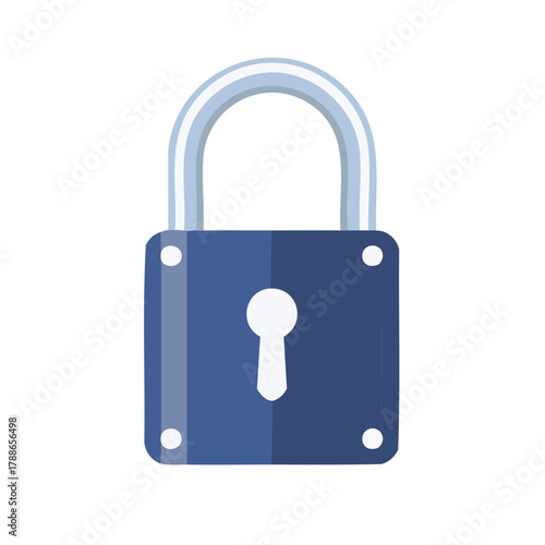 Closed blue padlock symbol representing data security, digital protection, and confidential access.