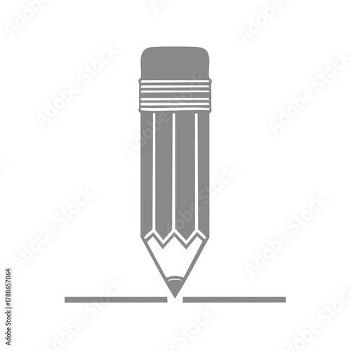 Sharp pencil tip creating a precise line on a flat surface artistic creation concept