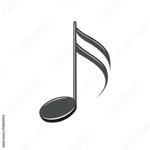Elegant musical note symbol representing melody and rhythm for creative projects
