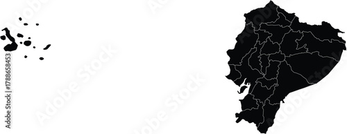 Vector Map of Ecuador with Regions