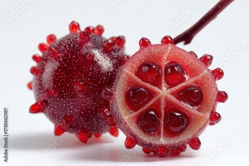 Vibrant Eleutherococcus Fruits Arranged on a Plate with Isolated Ampoules for Herbal Medicine Recovery