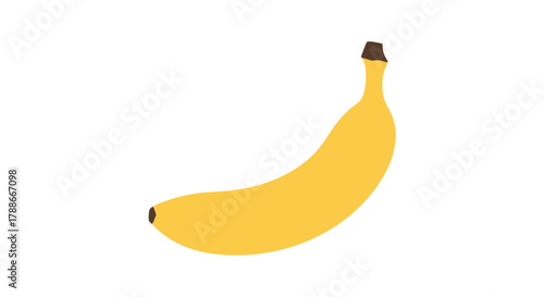 Bright yellow banana fruit, fresh, healthy, tropical food item.