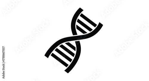 Stylized dna double helix icon representing genetics and science