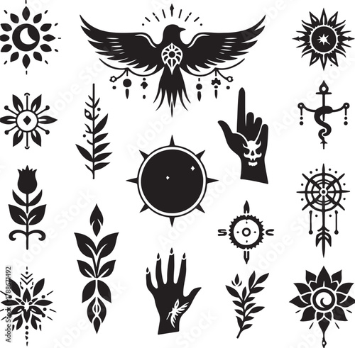 Dreamcatcher Illustration With Moon and Feathers Ethnic Amulet With Circle and Waves For Tattoo Prints Isolated Vector Design Concept Inspiration