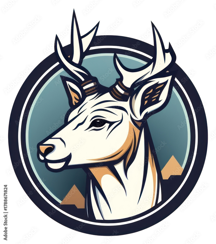 Obraz premium PNG Deer logo animal mammal.