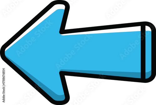 Blue arrow pointing left
