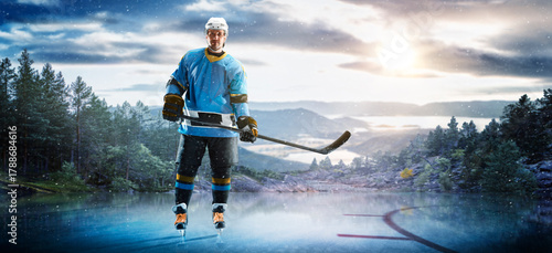 Photography Hockey players in action on the ice