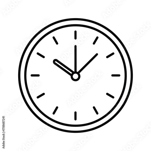 Clock icon showing ten past ten for time