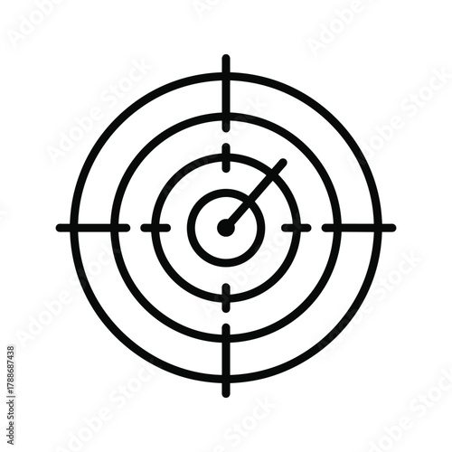 Target icon, aiming for success and achieving goals