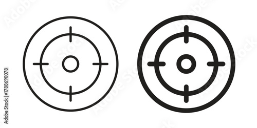 Aim icon, vector graphics collection. logotype graphic art design