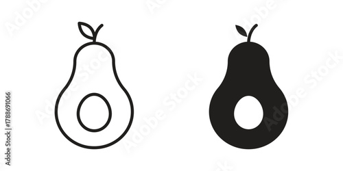 Avocado icon, vector graphics collection. logotype graphic art design