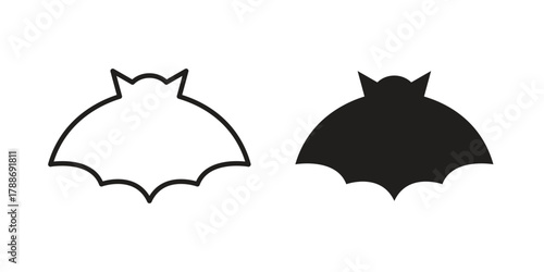 Bat icon, vector graphics collection. logotype graphic art design
